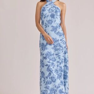 Revelry Athena Chiffon Floral Print Dress